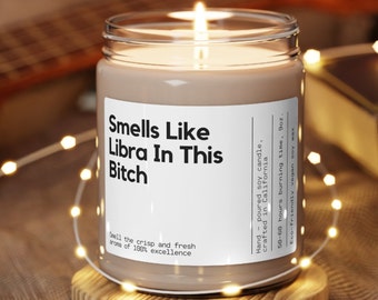 Personalized Libra Gift Custom Candle Star Sign Gifts Astrology Libra Birthday Gift Zodiac Gift for Best Friend Big Libra Energy Candle