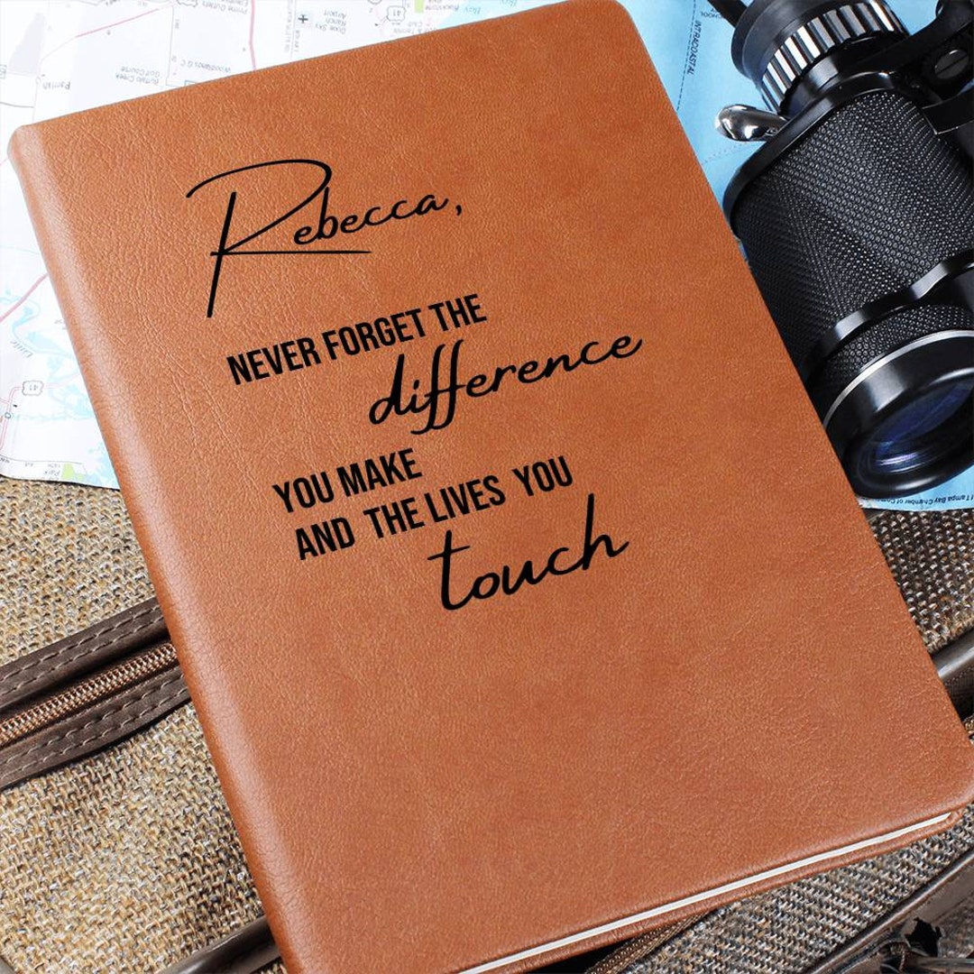 Leather Journal Notebook - Perfect Coworker Leaving Gift For Women, Retirement Or Farewell Present