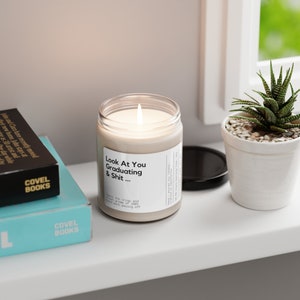 Graduation Candle Gift, Funny Grad Gift for her, scented candles best friend gift for best friend gifts, High School Graduation,Gift for him image 3