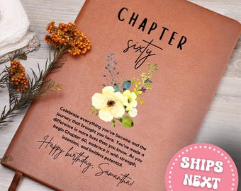 Personalized 60th Birthday Gift Turning Sixty Notebook 60 Years Old Gift for Her or Him Birthday keepsake 60th Gift for her 60th Journal