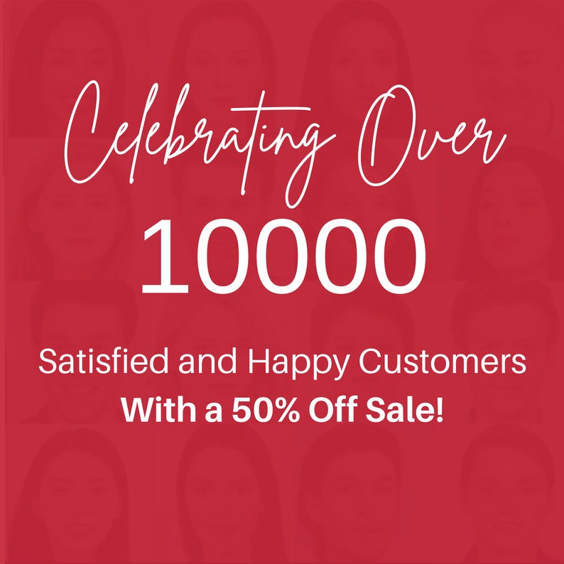 a red background with the words celebrating over 1, 000 satisfied and happy customers with
