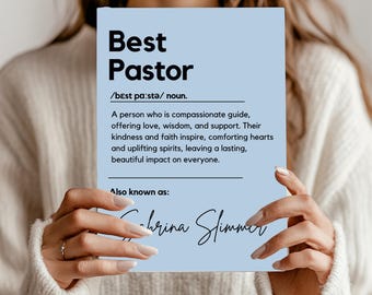 Pastor leather journal notebook Custom definition religious men gift womens prayer journal daily prayer journal pastor notebook gift