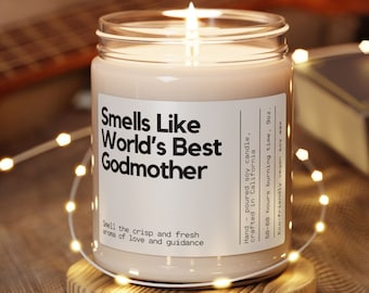 Personalized Smells Like Worlds Best Godmother Candle God Mother Gift Godmother Gift Custom Godmother Proposal God Parents Proposal Gift