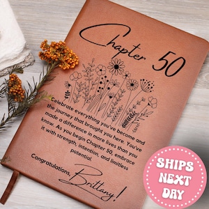 50th Birthday Gift Turning Fifty Notebook Personalized 50 Years Old Gift 50th Birthday Gift for Sister Aunt Bestie Coworker Journal