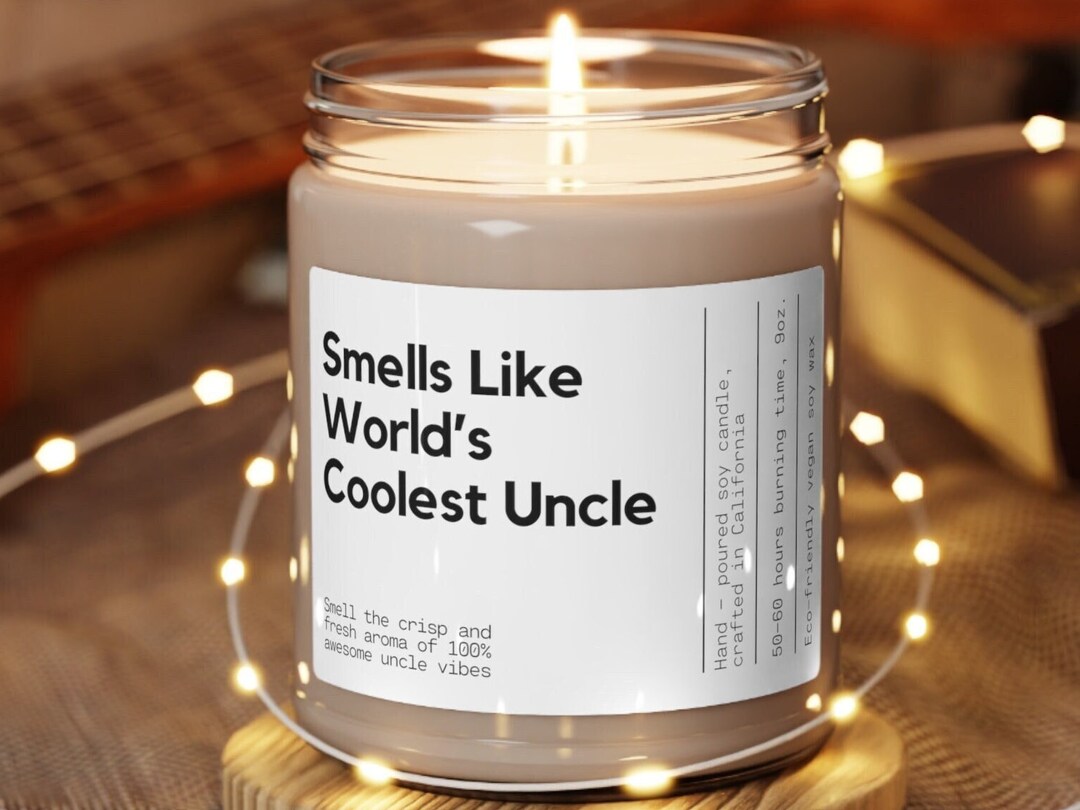 Smells Like World's Coolest Uncle Soy Wax Candle, Gift for Uncle, Uncle ...