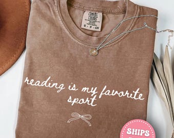 Comfort Colors® Vintage reading is my favorite sport Tee, Bookish Tee, Book Reader Gift, Teacher Gift,Bookworm Tee, Librarian Tee, Booklover