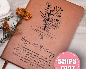 75th Birthday Gift Turning Seventy-Five Notebook, 75 Years Old Gift for Her or Him, 75th Birthday Gift for Sister Aunt Bestie Coworker Name