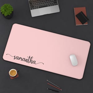 Custom mouse pad Custom Name Desk Mat Personalized Gaming Mouse Pad Large Mousepad Stitched Edges, Handwriting Name Desk Mat