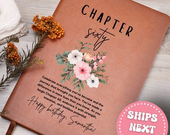 Personalized 60th Birthday Gift Turning Sixty Notebook 60 Years Old Gift for Her or Him Birthday keepsake 60th Gift for her 60th Journal