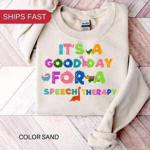 Speech Therapist Sweatshirt, Dinosaur SLP Therapy Sweater, Retro Pathology Grad Top, Gift for Pathologist, Cute Language Pathologist Shirt