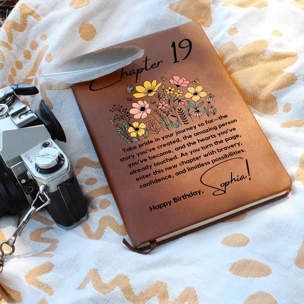 19th Birthday Gift Turning Nineteen Notebook, 19 Years Old Gift for Her ...
