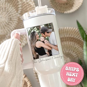 Custom 40oz Tumbler with Photo Personalized Photo Tumbler Personalized Tumbler with Pictures 40oz Photo Tumbler with Handle