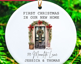 Personalized New Home Ornament New Home Ornament Personalized Our First Home Ornament Our New House Ornament New Home Gift Wreath Ornament