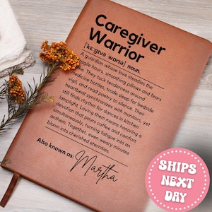 Caregiver Appreciation Gift Personalized Leather journal for Caregiver, Christmas Birthday Gifts for Hospice Worker Elder Home Caregiver