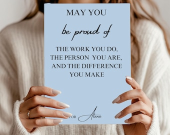 Personalized May You Be Proud Journal Custom Coworker Birthday Gift employeer gifts thank you notebook Leader Gift Mentor Appreciation