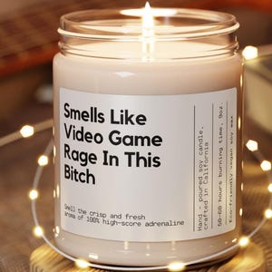 Personalized Video Game Rage Candle Birthday Gift for Him Funny Video Game Gift Gift for Video Game Lover Gamer Gift Boyfriend