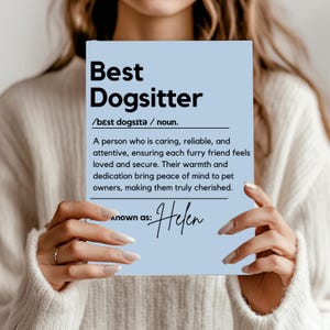 Dog Sitter Journal Dog Sitter Gift Pet Sitter Gift Personalized Gift for Dog Sitter Best Dog Sitter Thank You Dog Sitter journal