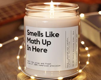 Personalized Math Candle Custom Math teacher gifts math teacher retirement gifts for math teacher math classroom decor math