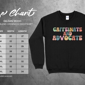 Caffeinate and Advocate Sweatshirt SPED Teacher Special Mom Cute Social Worker Sweatshirt image 10