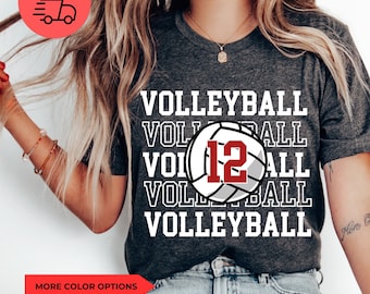Custom Volleyball Shirt, Personalized Volleyball Mom Shirt, Volleyball Name Shirt, Custom Volleyball Team Shirt, Volleyball Team Gift