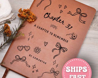 Cuaderno personalizado con nombre, capítulo treinta y uno, regalo de cumpleaños número 31, regalo de cumpleaños personalizado para un amigo, regalo para un amante de los libros.
