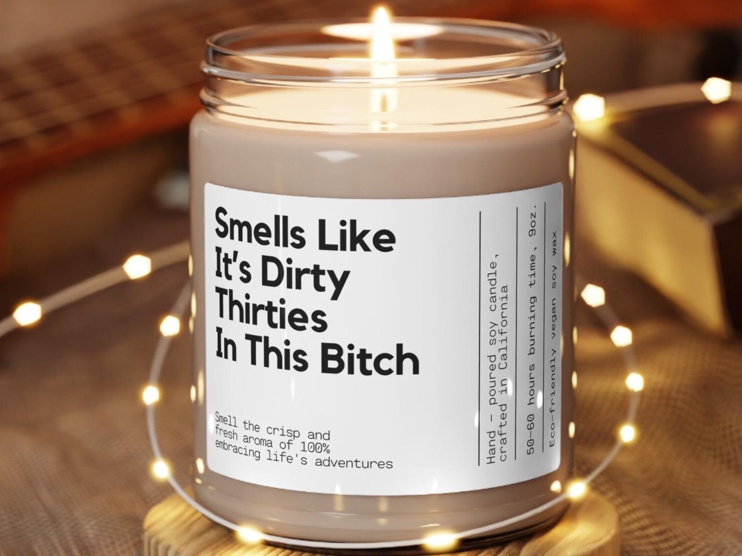 Personalized 30th Birthday Gift Funny Candle Thirtieth Birthday Gift for Her Him Thirties Era Custom Dirty Thirty Years Old Birthday Party