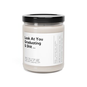 Graduation Candle Gift, Funny Grad Gift for her, scented candles best friend gift for best friend gifts, High School Graduation,Gift for him image 2
