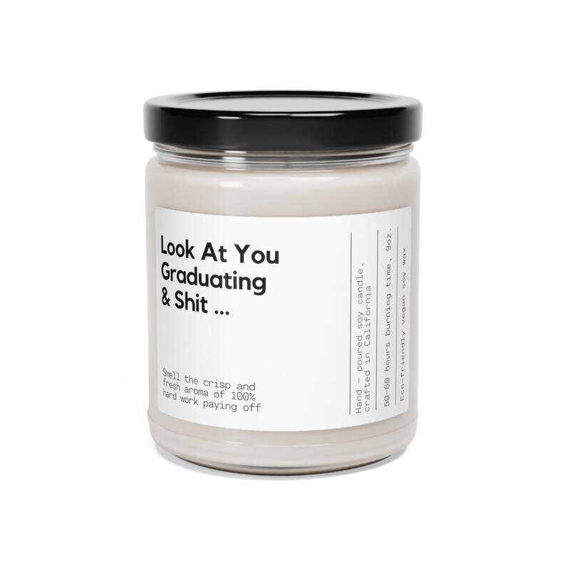 Graduation Candle Gift, Funny Grad Gift for her, scented candles best friend gift for best friend gifts, High School Graduation,Gift for him image 2