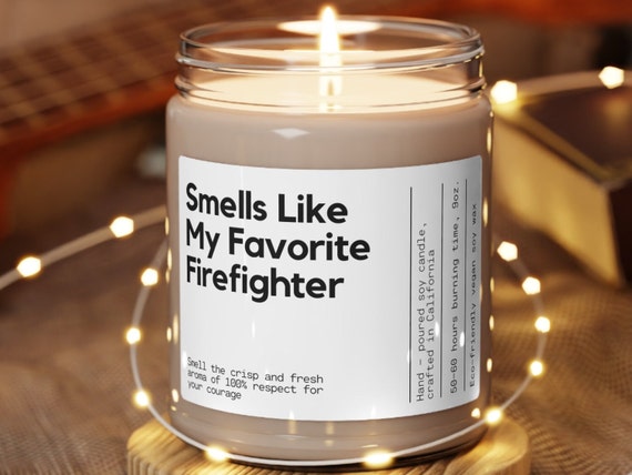 Custom Firefighter Gift Personalized Funny Unique Favorite Firefighter Candle Gift for Firefighters Fire Rescue Custom candle