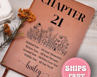 21st Birthday Gift Turning Twenty-One Notebook, 21 Years Old Gift for Her or Him, 21st Birthday Gift for Sister Aunt Bestie Coworker Name