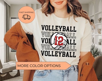 Custom Volleyball Shirt, Personalized Volleyball Mom Shirt, Volleyball Name Shirt, Custom Volleyball Team Shirt, Volleyball Team Gift