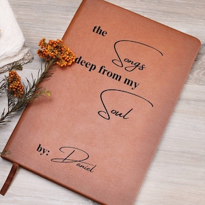 Personalized Lyric Journal Custom Song Writing Music Notebook Music Gift Song Writer Gift Musicians Gift Song Writing