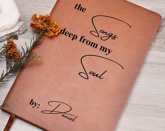 Personalized Lyric Journal Custom Song Writing Music Notebook Music Gift Song Writer Gift Musicians Gift Song Writing
