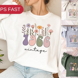 57th birthday Sweatshirt, Vintage 1966 Shirt, 57th Birthday Gift For Women, 57th Birthday Gift For Men, 57th Birthday Friend, 57th Birthday