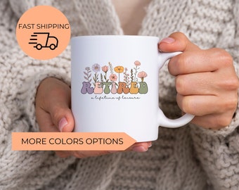Personalized Retired 2023 Mug,Retirement Gifts For Women,Retirement Party Mug,Gift for Retired Women,Retired Teacher,Grandma