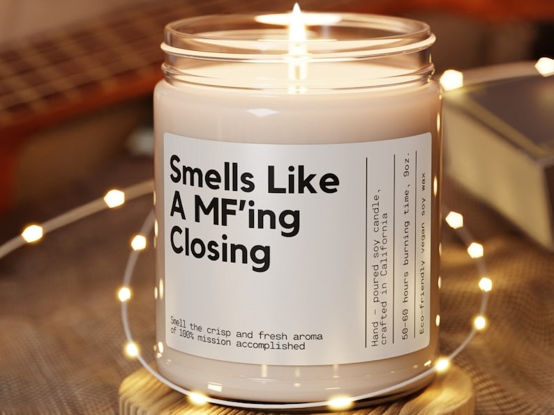 Personalized Real Estate Gift Soy Candles Custom Realtor Candle Salesperson Gift Real Estate Marketing Realtor Marketing Gift For Realtor image 1