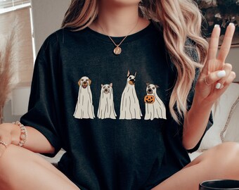 Ghost Dog Shirt Halloween Dog Sweatshirt Halloween sweatshirts Halloween Sweater Halloween Ghost Sweatshirt Halloween Dog Sweatshirt Tshirt