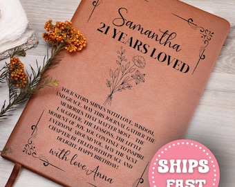 21st Birthday Gift Turning Twenty-One Notebook, 21 Years Old Gift for Her or Him, 21st Birthday Gift for Sister Aunt Bestie Coworker Name