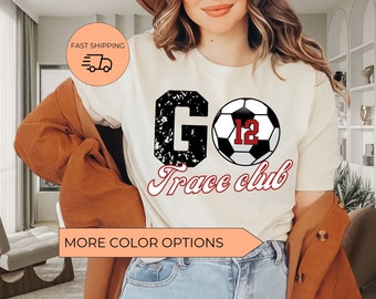 Personalized Soccer Mom Shirt, Custom Soccer Mom Tee, Personalized Soccer Fan Shirt, Soccer Number Shirt, Custom Soccer Team Shirt, Game Day