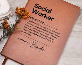 Personalized Social Worker Journal Custom Social Worker Definition Gift Social Worker Journal Social Worker Gift Social Worker Appreciation
