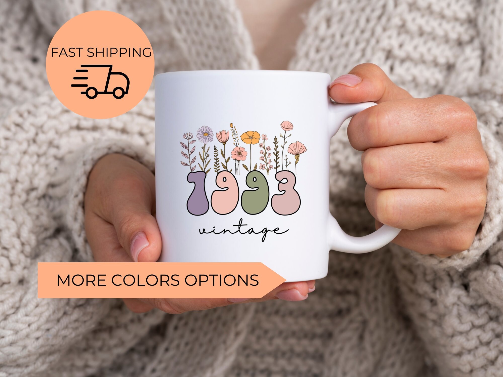 えむわい 30th Birthday Mug, Vintage 1993 Mug, 30th Birthday Gift for