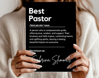 Pastor leather journal notebook Custom definition religious men gift womens prayer journal daily prayer journal pastor notebook gift