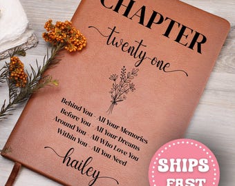 21st Birthday Gift Turning Twenty-One Notebook, 21 Years Old Gift for Her or Him, 21st Birthday Gift for Sister Aunt Bestie Coworker Name
