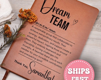 Personalized Best Team Journal Bulk Journals Custom Coworker Gifts Team Gift Employee Appreciation Corporate Notebook