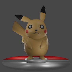 3d Printable Pikachu Miniature