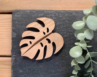 Handmade Monstera Coasters - Plant Coasters - Leaf Coasters - Wooden Coasters - Coasters - Laser Cut Design - Monstera Gift - Plant Decor