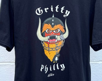 Grithead Shirt - Philadelphia Fylers Gritty and Motorhead Snaggletooth Mashup