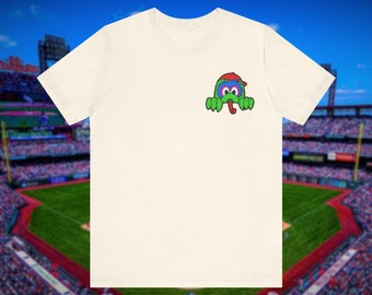 Peeping Phanatic Adult Shirt - Philadelphia Phillies, Phanatic - MORE COLORS - Retro Vintage, Philly Fan, Best Mascot, Baseball, pocket