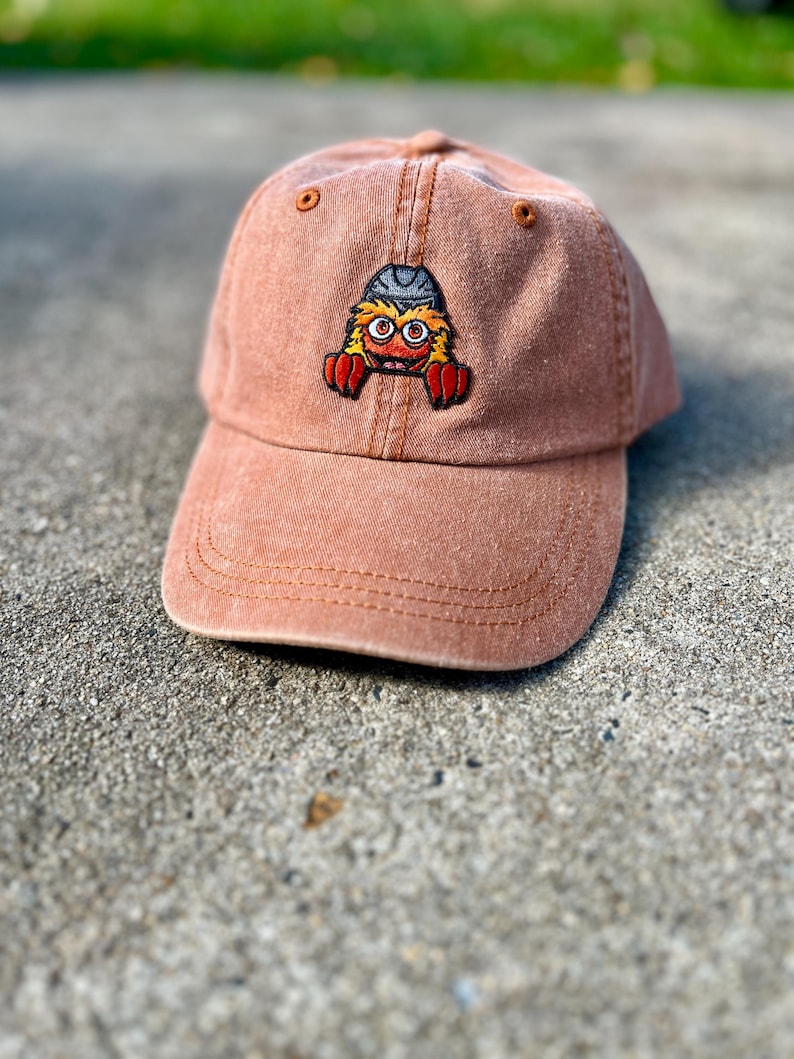 Gritty Dad Hat, Philadelphia Flyers, Retro Vintage Philly Cap, Philly Fan, Best Mascots, Hockey, Men Women Unisex, Multiple Colors Vintage orange