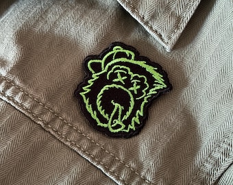 Phan-vana embroidered patch - Philadelphia Phillies Phanatic and Nirvana Smiley Face Mashup
